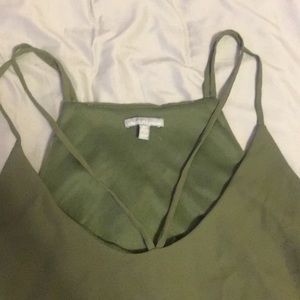 Charlotte Russe Tops - Olive green cross front tank top size S Charlotte Russe Tops - Olive green cross front tank top size S